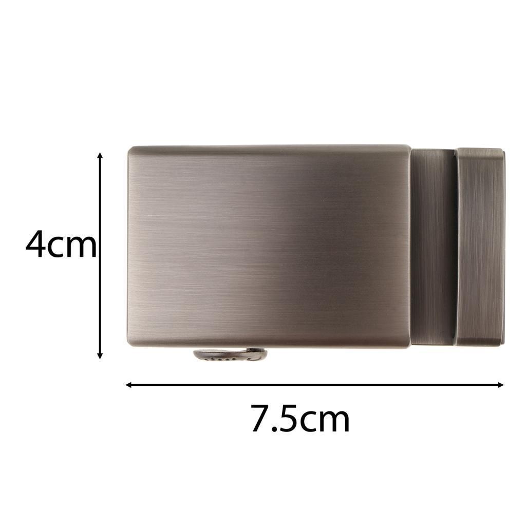 Ratchet Men Alloy Belt Buckle Replacement, Rectangular Automatic Slide Buckle