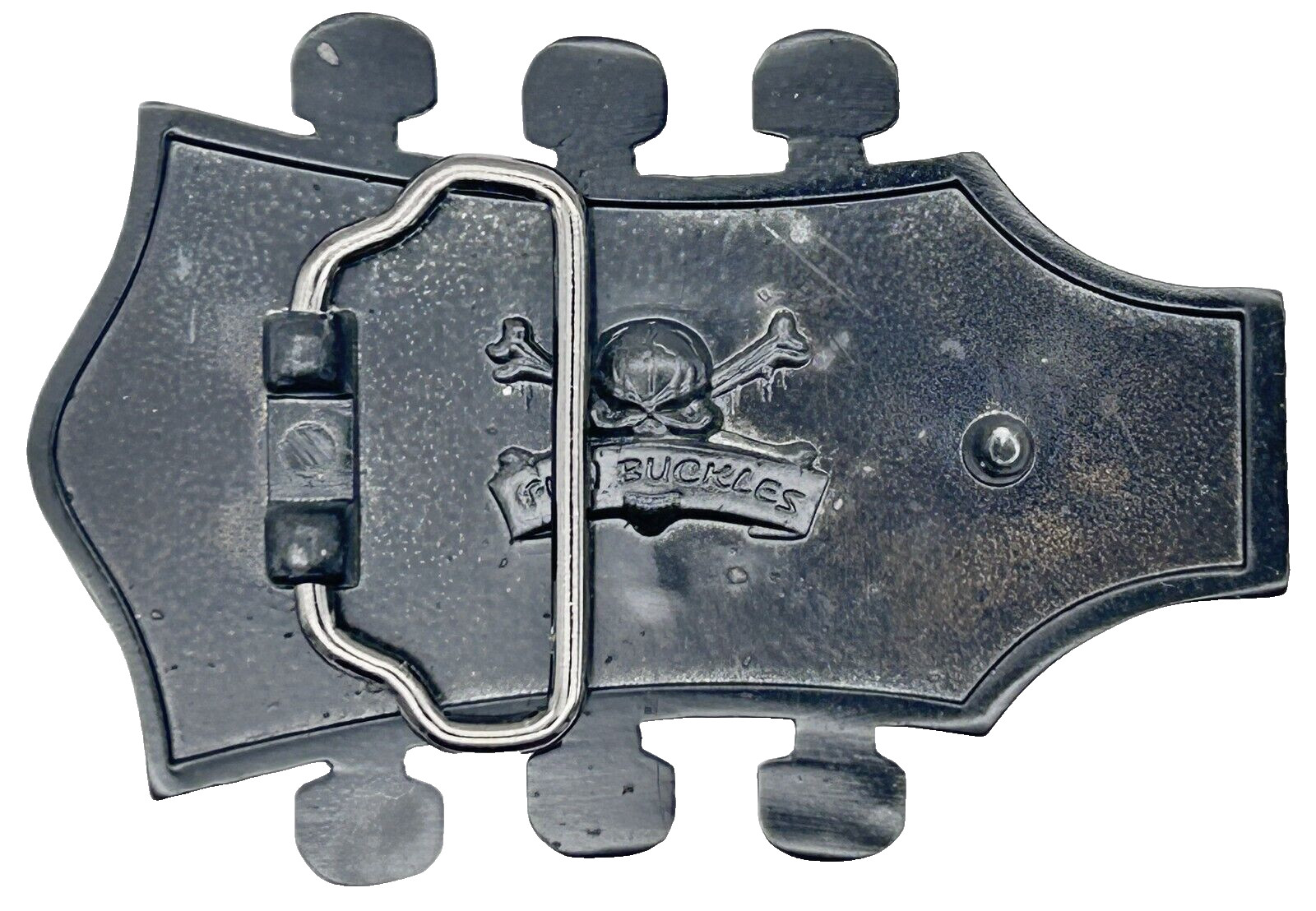 Pink Guitar Head Music Enameled Belt Buckle New