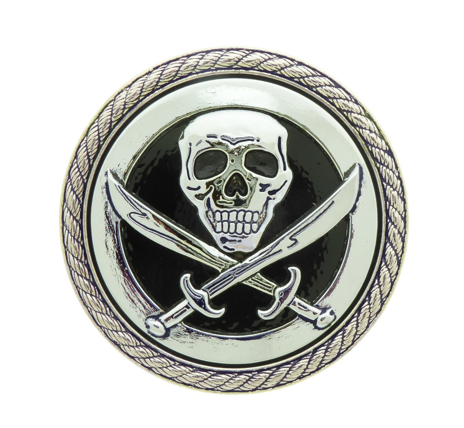 Skull Belt Buckle Cross bones Metal Silver Tattoo Mens Women Halloween Costume