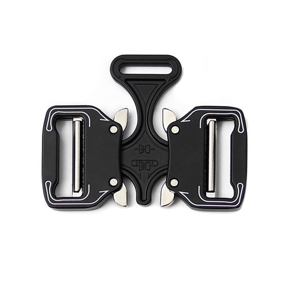 Double Buckle 38mm Belt Buckle Tactical Belt Quick Release Metal Webbing Outdoor