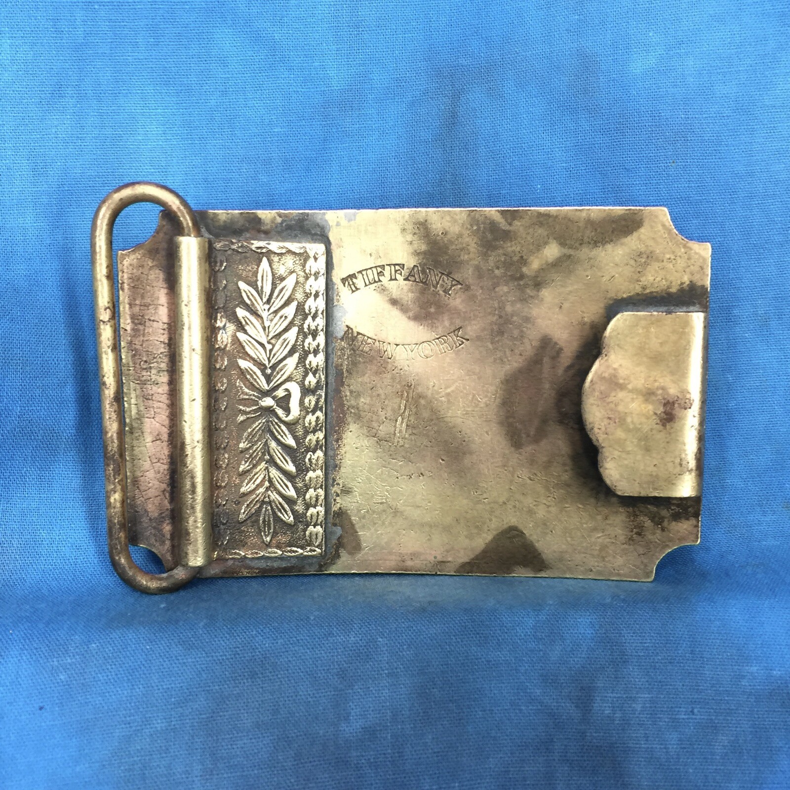 vintage WELLS FARGO & CO. OCEAN TO OCEAN UNCLE SAM BELT BUCKLE tiffany new york