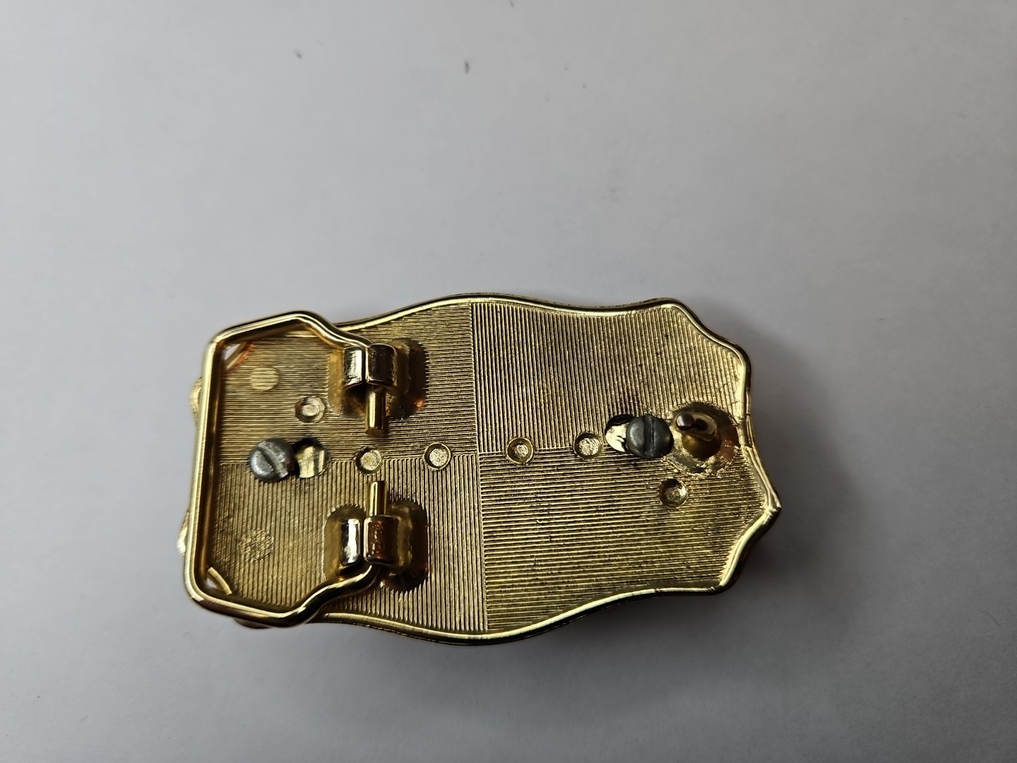 Gold Color Oval Western Natural Black Onyx Cabochon Cab Belt Buckle