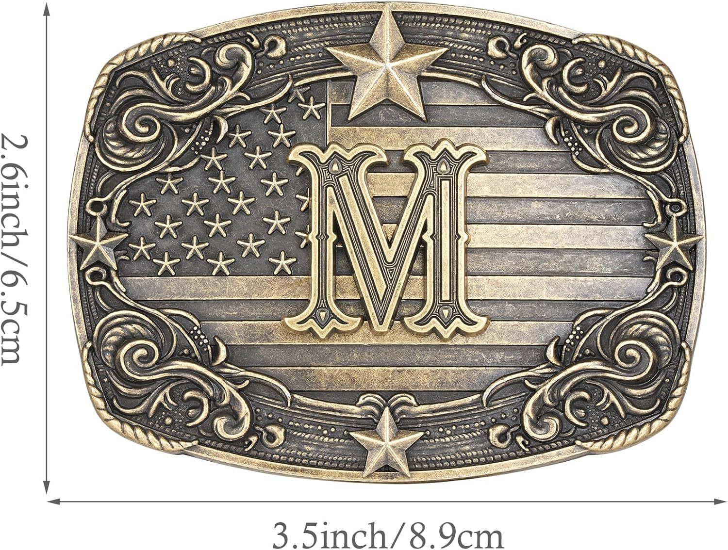 Western Belt Buckle for Men Women Initial Letter a to Z Cowboy Belt Buckle Texas