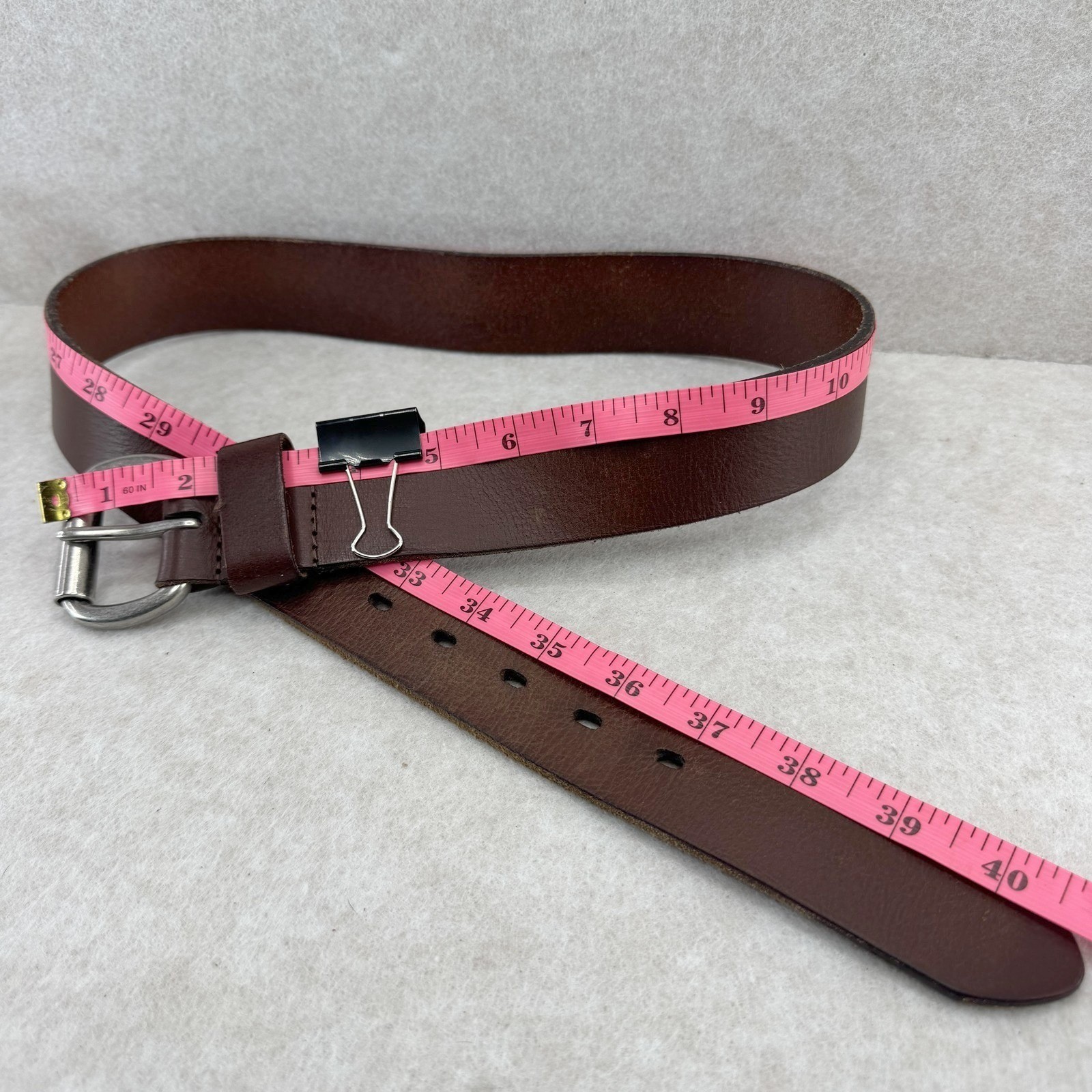 RedHead Belt Mens Size 34 Brown Leather Work Buckle Distressed Worn Classic