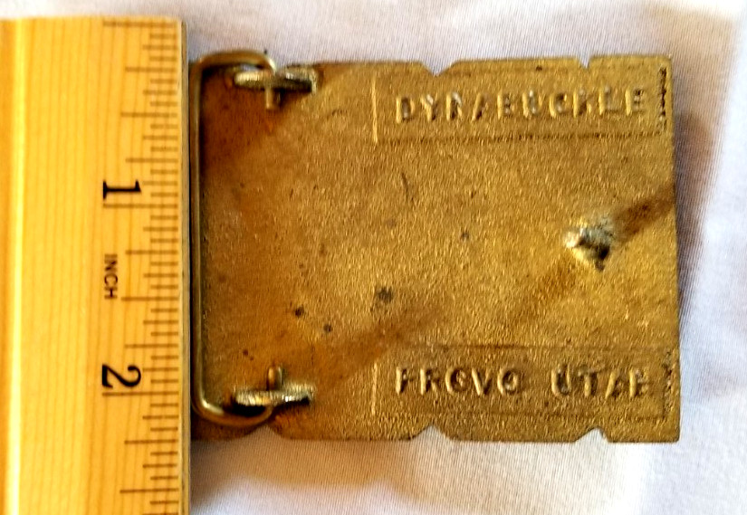ISCO Brass Union Worker Trade Belt Buckle Provo Utah Dynabuckle VTG Occupations