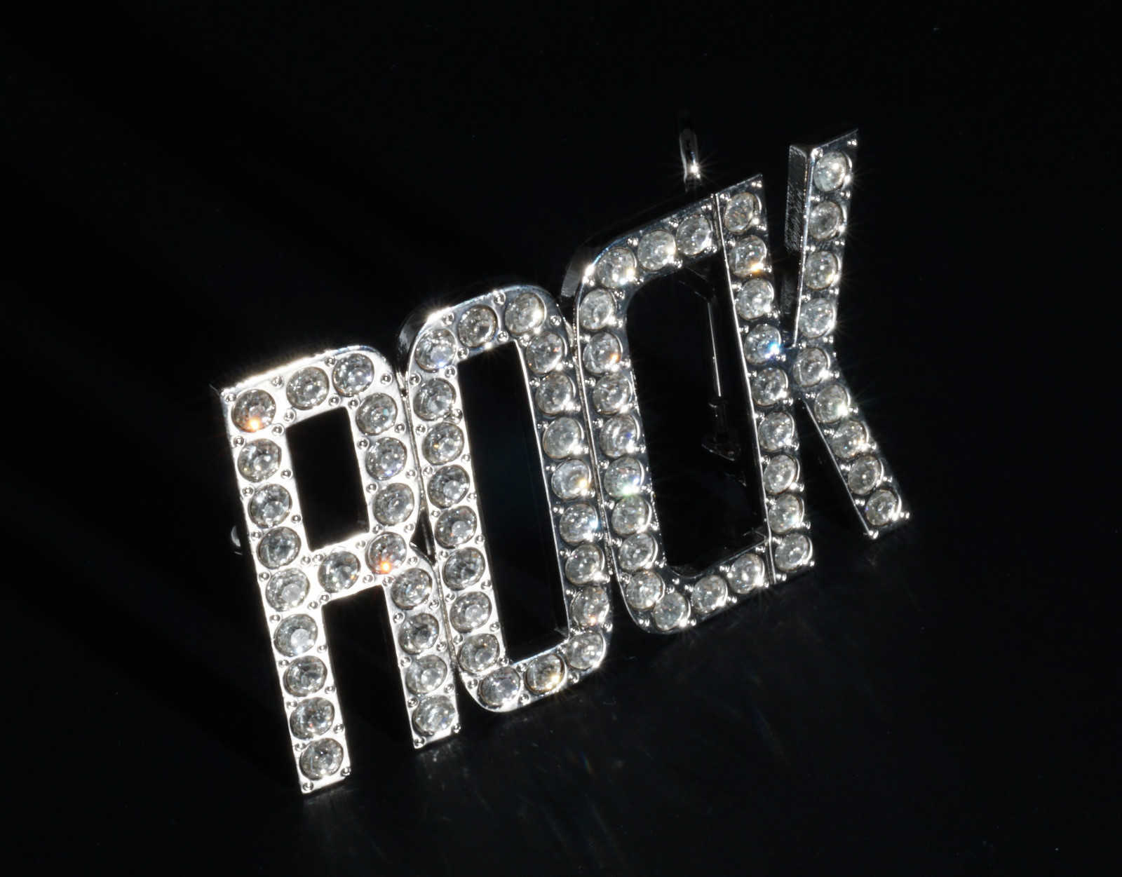 New 1 1/2&Prime; (38mm) Rhinestone(#T40) Plate Buckle Nickel(silver) Color USA