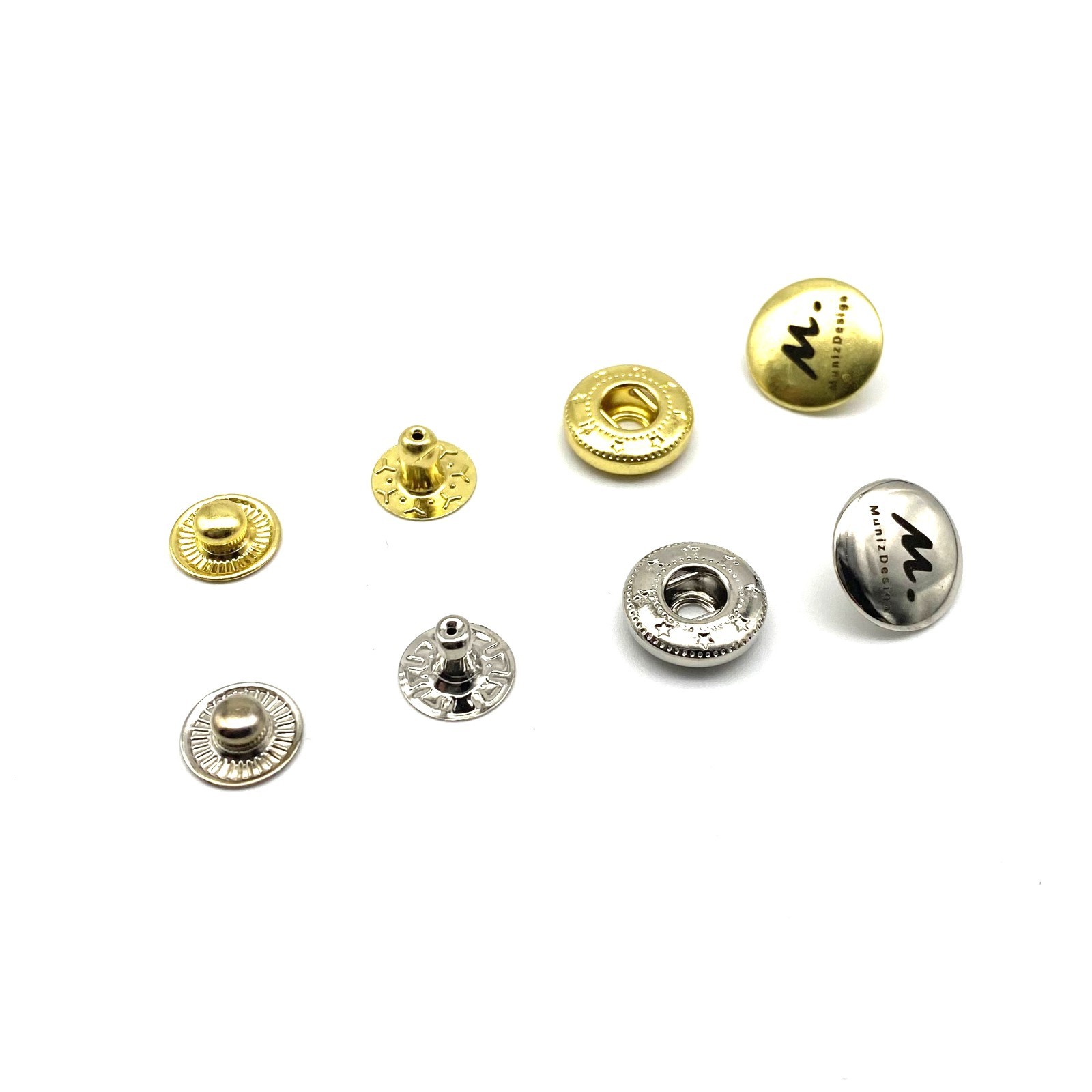 Personalized Logo/Text Brass Snap Buttons,Leather Snaps,4size 8/10/12.5/15mm lot