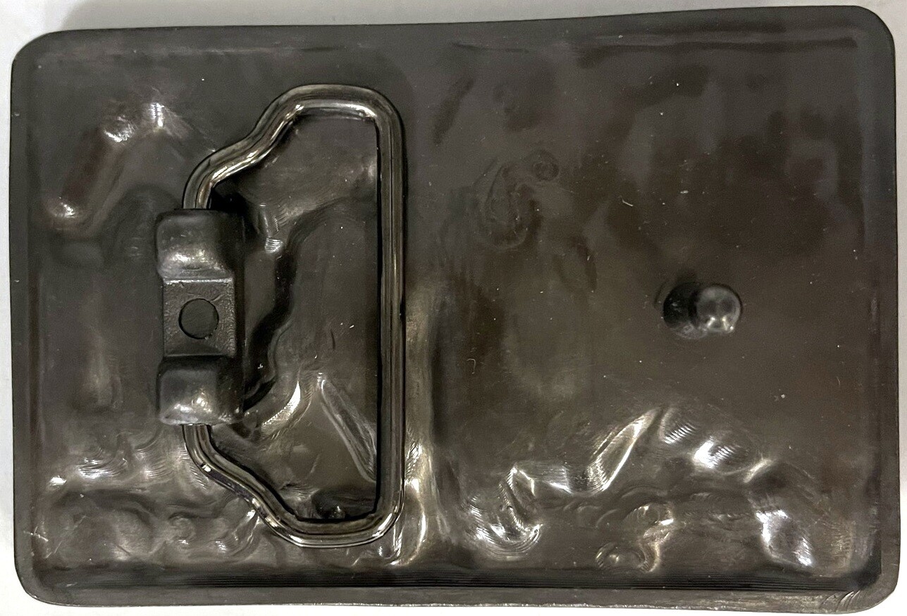 Parkour Rectangular Pewter Metal Belt Buckle 3.5&Prime; X 2.5&Prime; Athletic Training