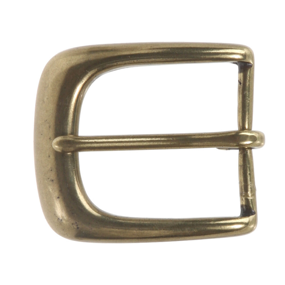1 3/8&Prime; (34 mm) Single Prong Solid Brass Horseshoe Belt Buckle
