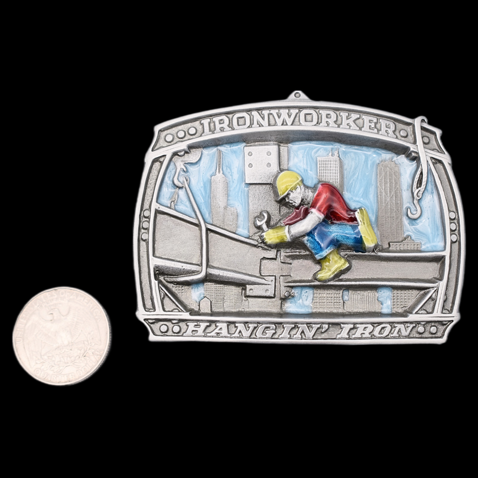 Iron Worker Laborer I-Beam High Rise Construction Belt Buckle