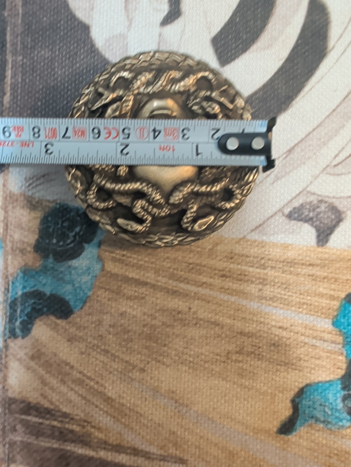 German Silver MEDUSA BELT BUCKLE (stamped JJ Shape) EXC