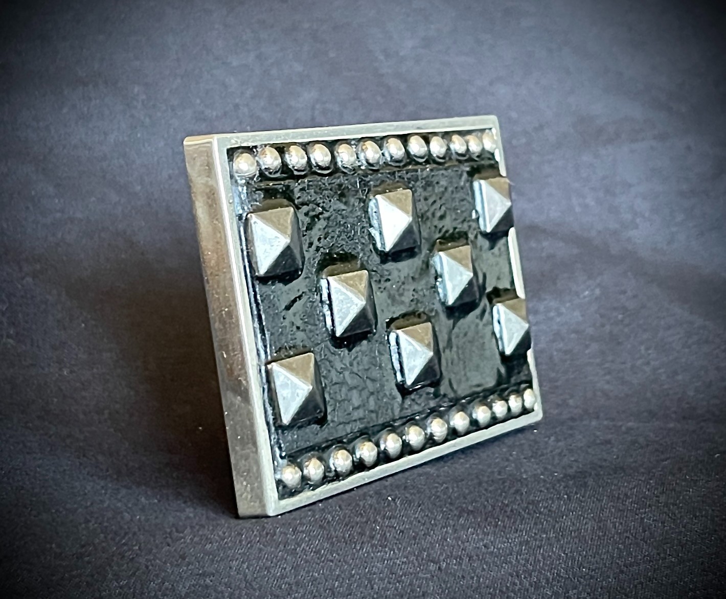 “Visitors Over Cairo” Industrial Studded Belt Buckle – Darren McNeese Archive