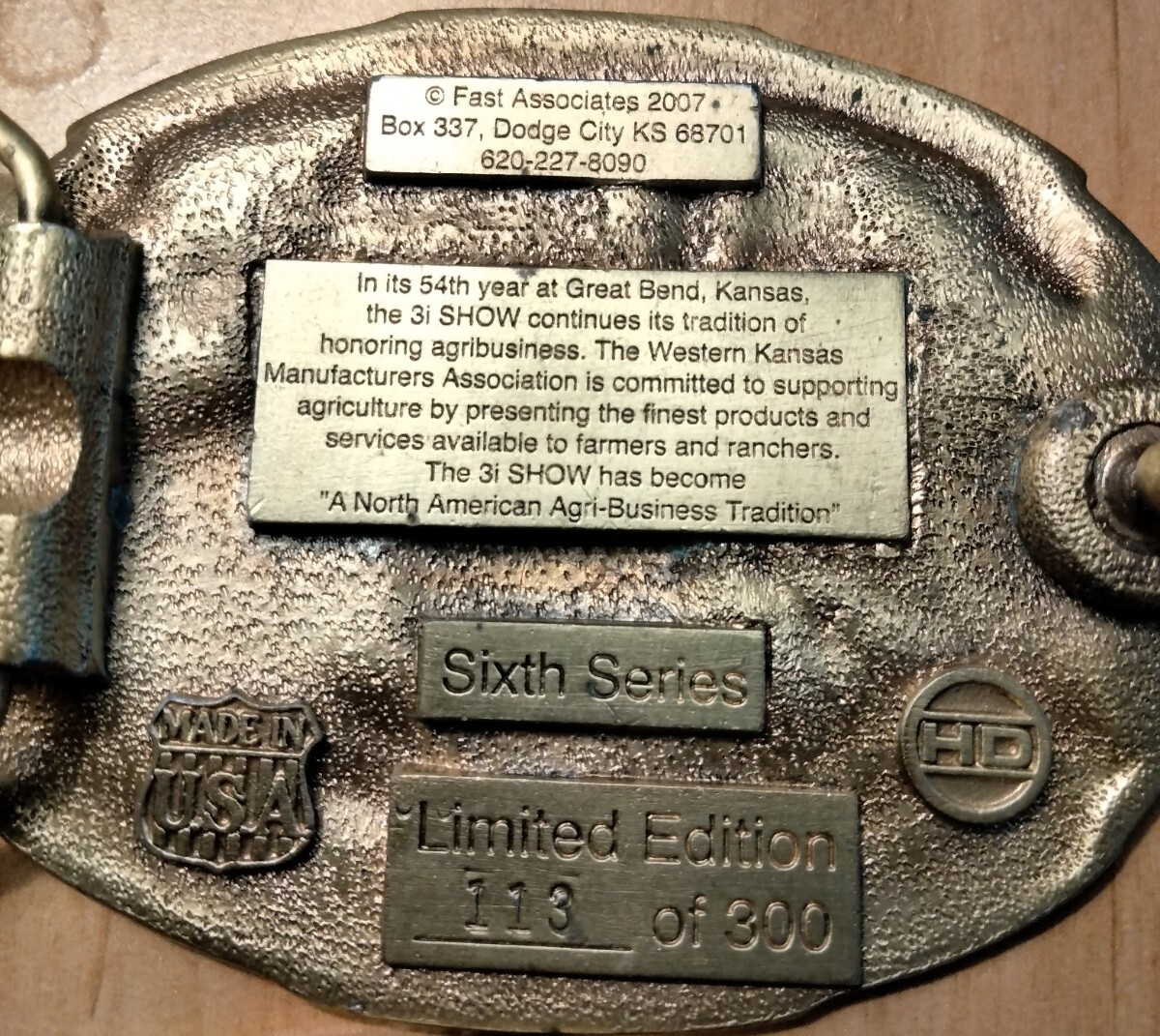 Vtg 2005 2008 Kansas 3i Belt Buckles North American Agri-Business Tradition 2 Ea