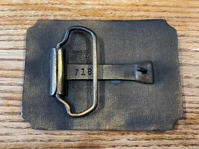 Belt Buckle Pioneer Cowboy Tall in the Saddle Brass Buckle Vintage