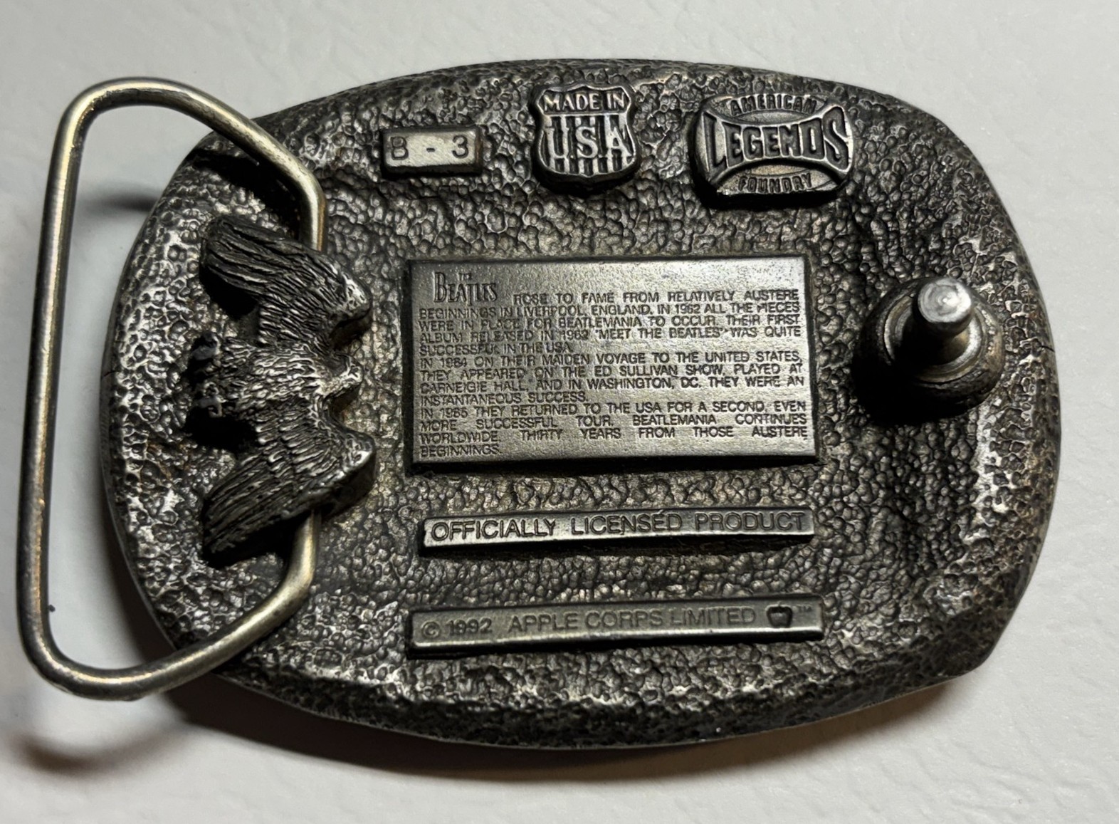 The Beatles Union Jack Legends Buckles B-3 1992 Vintage