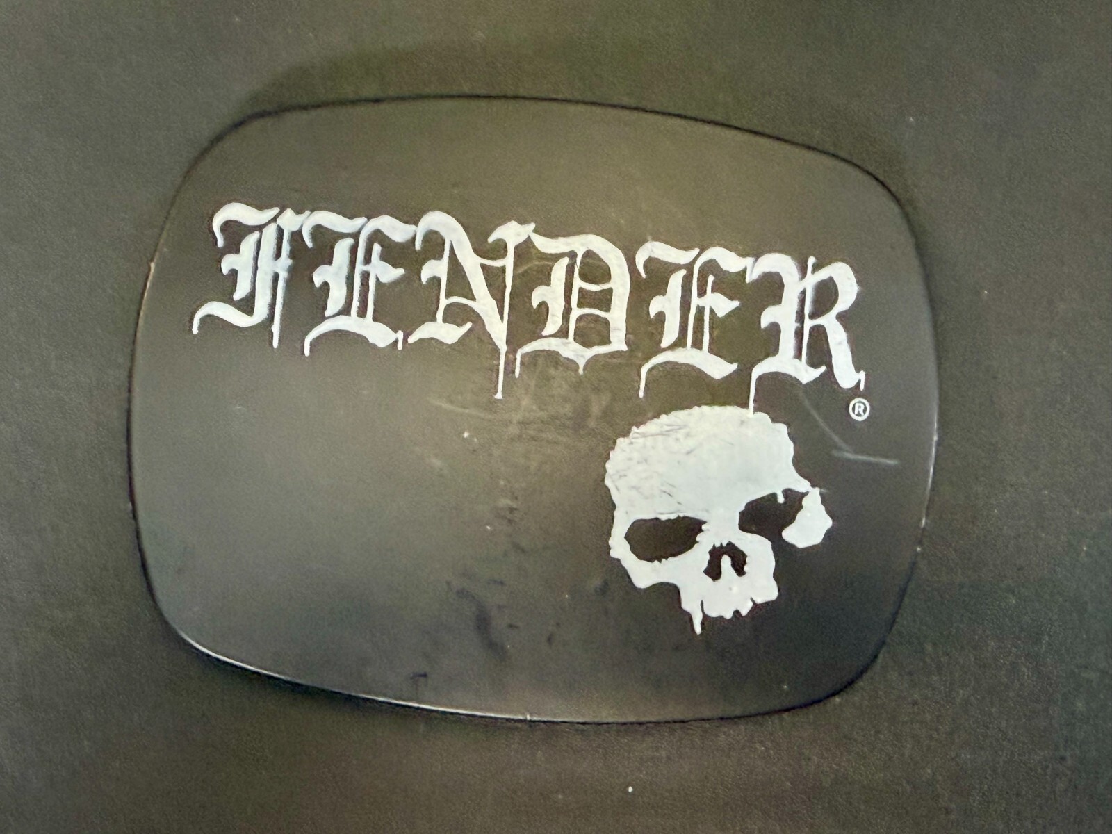 FENDER Electric Guitars Skull Musician Rock Band Black Belt Buckle