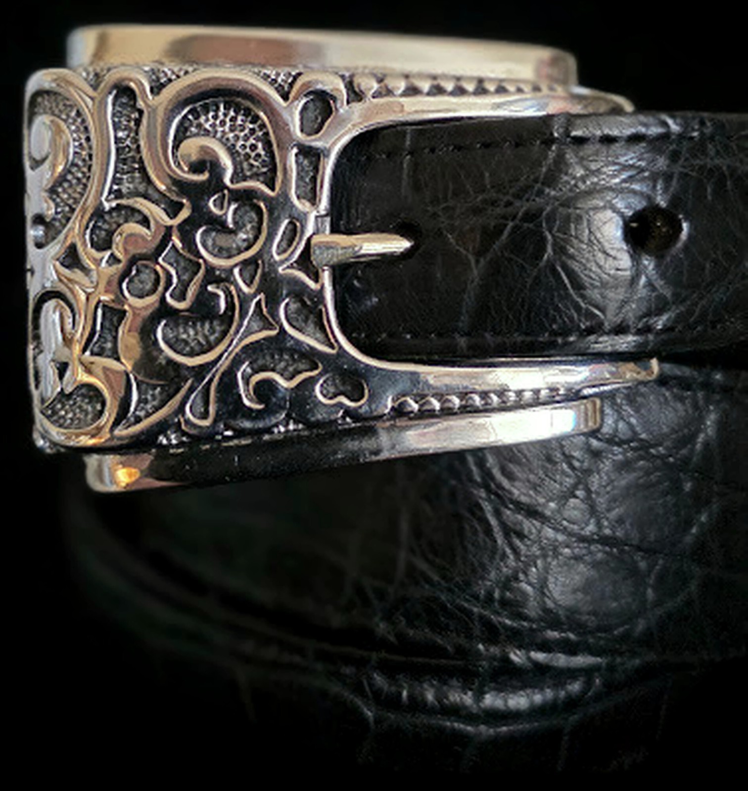 AB STEEL by AL BERES BUCKLES! #ST112 1 PIECE CLASSIC FILIGREE 1&Prime; BUCKLE ONLY!