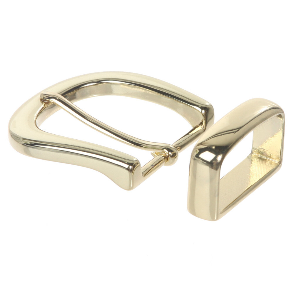 1 1/4&Prime; (32 mm) Nickel Free Single Prong Horseshoe Belt Buckle Set