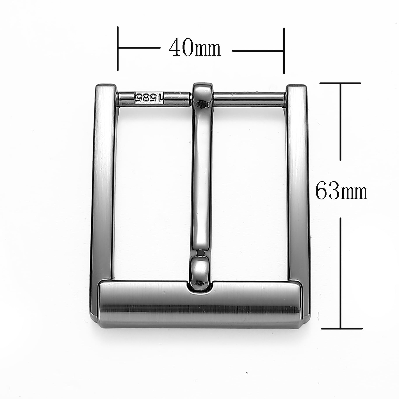 Premium Belt Buckle Men&rsquo;s 40mm Wide Silver Shiny – Belt Buckle for…