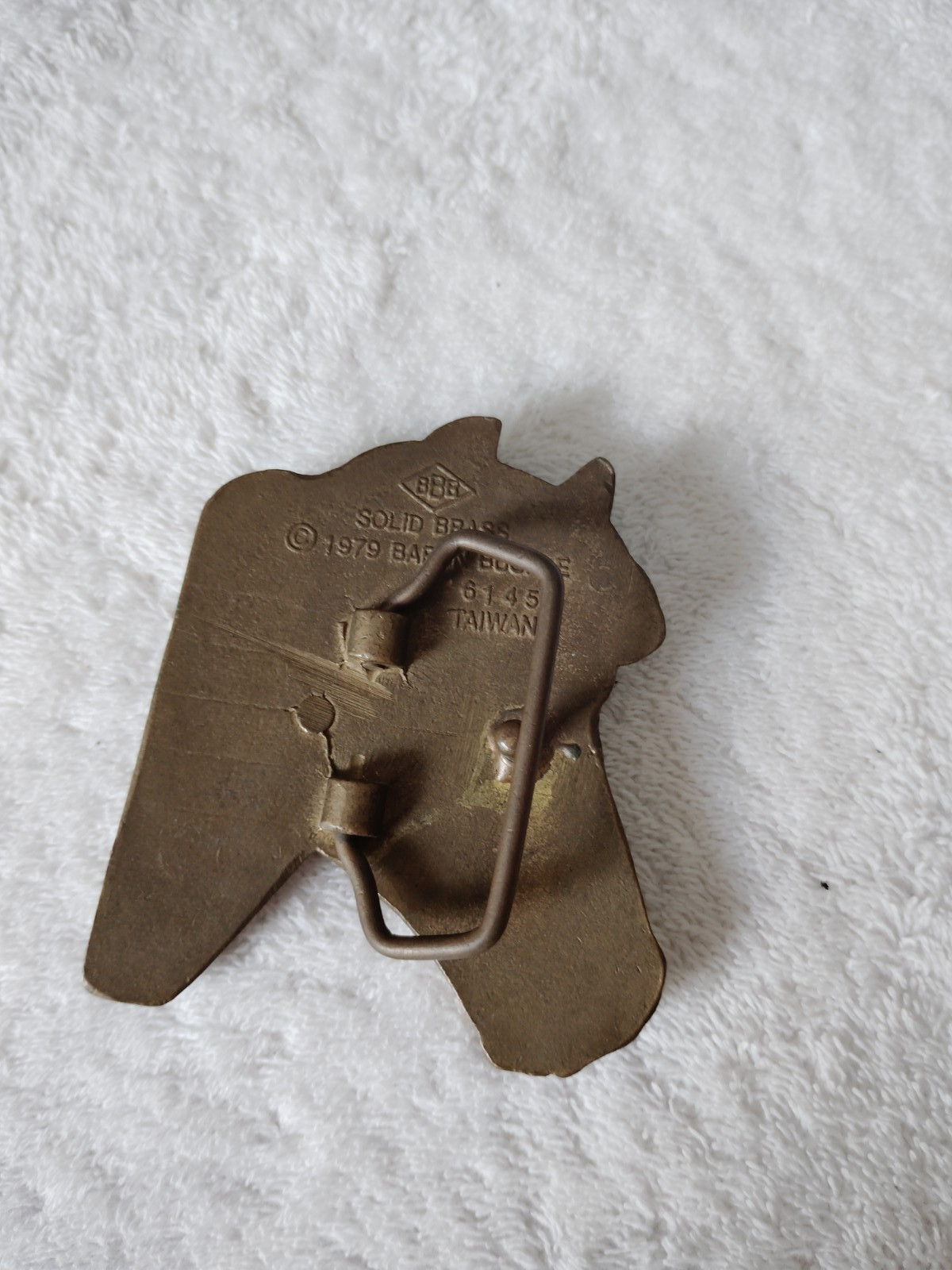 Horse Head BBB 1979 Baron Buckle Solid Brass Horse/ Equiestrian Belt Buckle