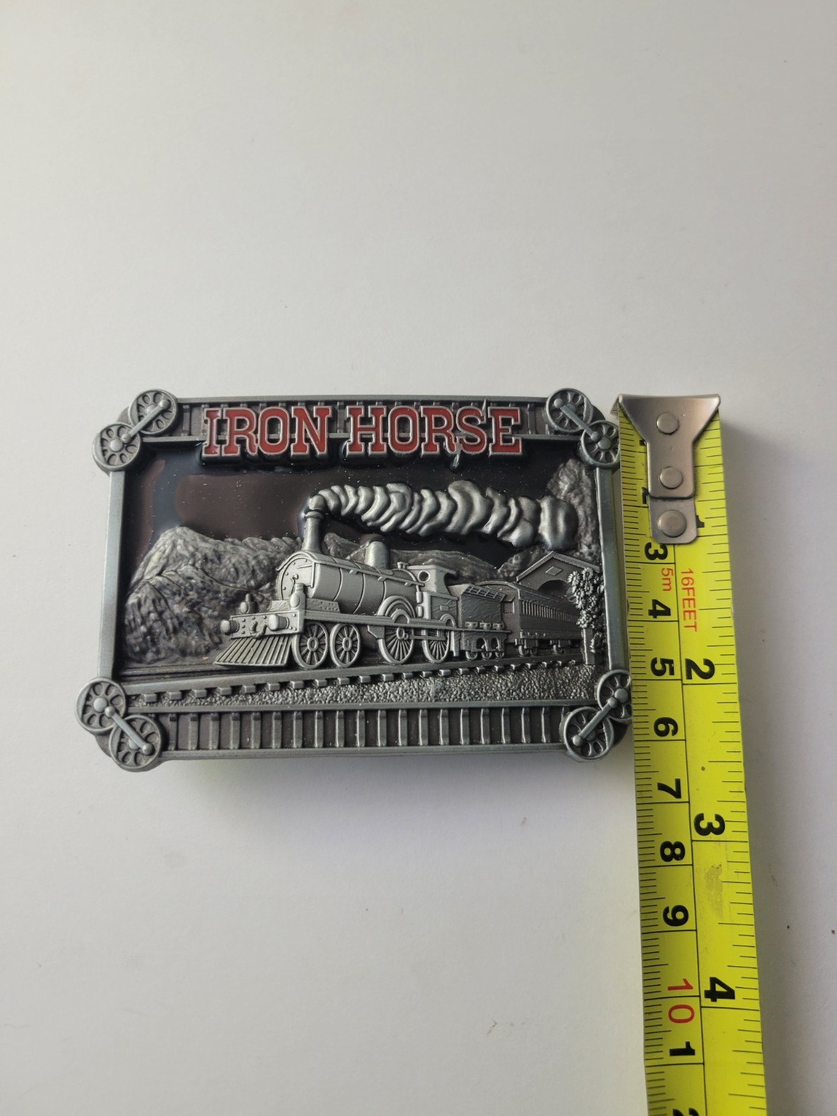 Iron Horse Train Belt Buckle