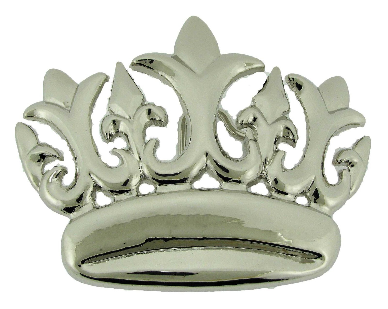 Crown Belt Buckle Silver Metal Western Cowboy Cowgirl Men Women Rodeo Rock Rebel