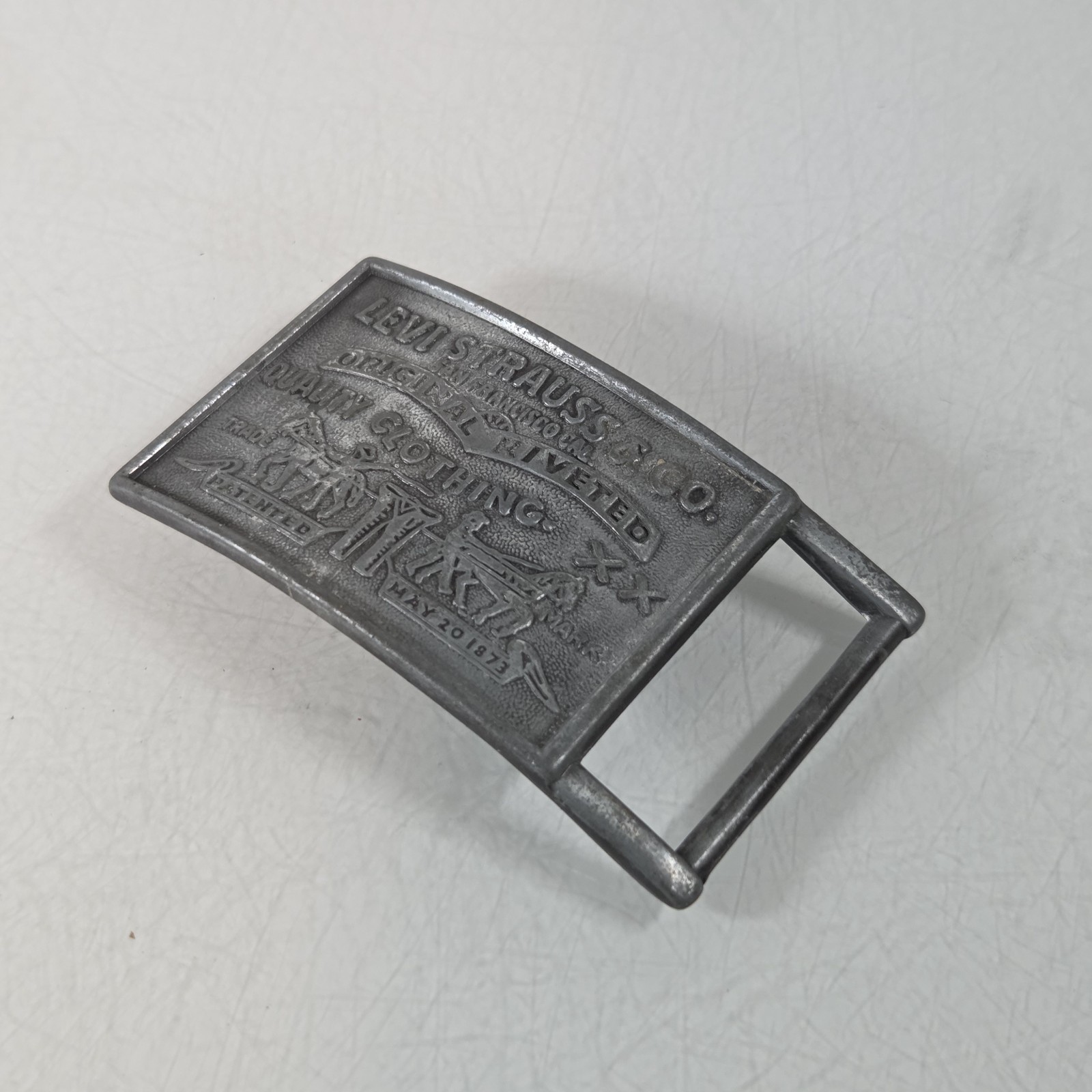 Vintage Belt Buckle Levi Strauss & Co Original Riveted Clothing USA