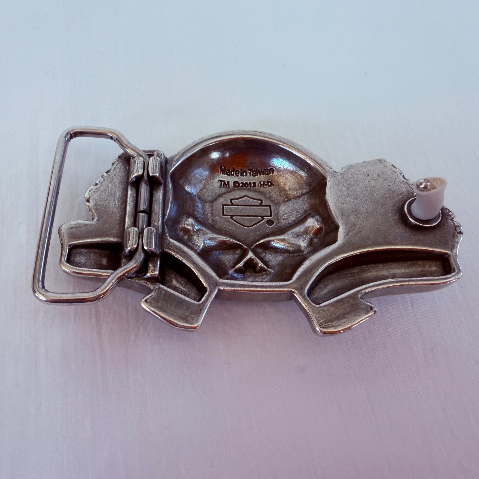 Harley-Davidson Belt Buckle Unisex Silver Sugar Skull 2013 Rose Biker Accessory