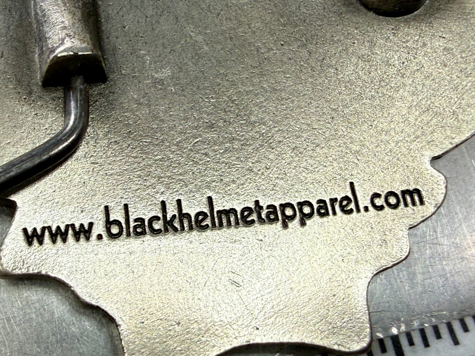 Firefighter Fireman Skull Wearing Helmet Promo Black Helmet Apparel Belt Buckle