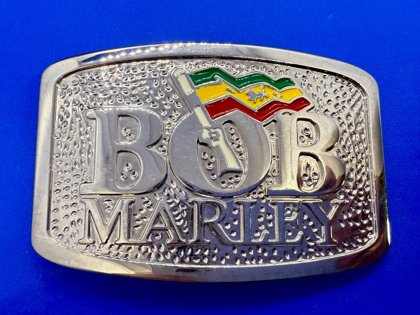 BOB MARLEY Jamaican Singer Rastafarian Flag Music Reggae 2006 Belt Buckle