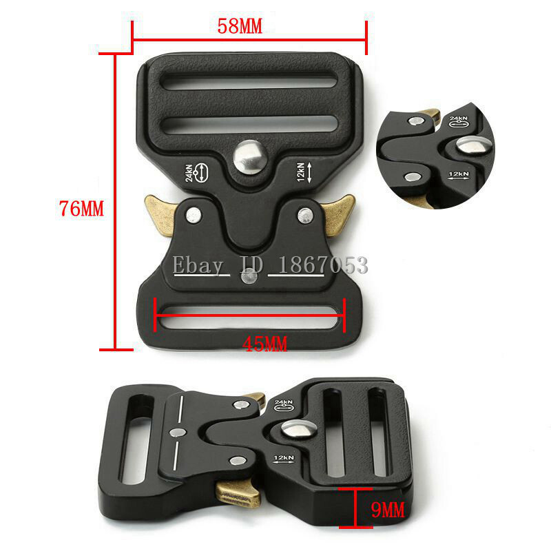 32 38mm 43 50mm Tactical Belt Buckles Metal Quick Release Military Straps Girdle