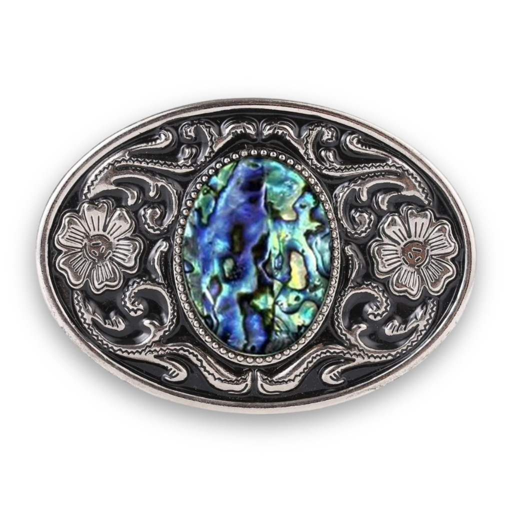 Bohemian Boho Turquoise Mens Belt Buckle – Vintage Western Cowboy Style Buckle