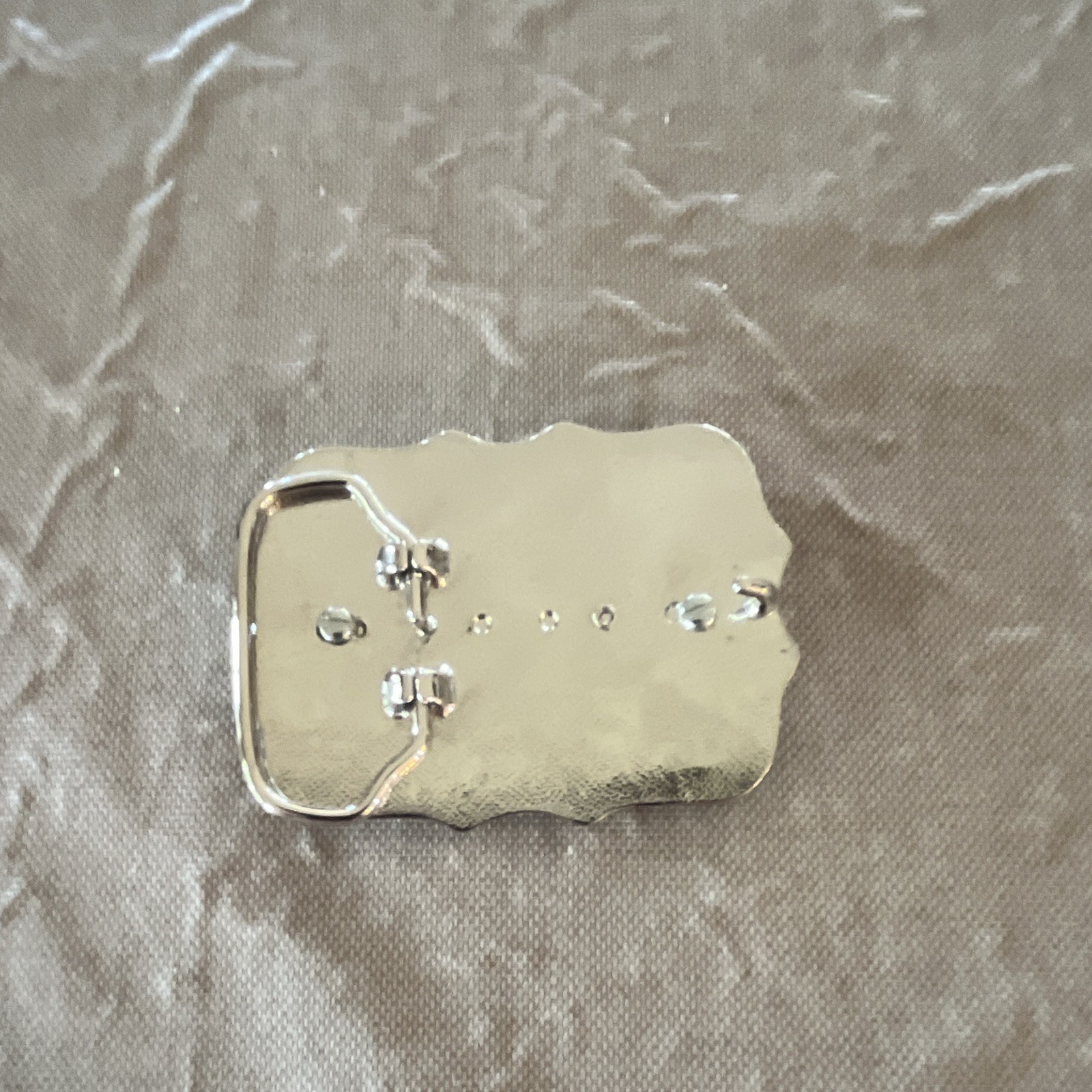 Western Silver Tone Floral Belt Buckle 1.5&Prime; Silver Dollar/39mm Holder