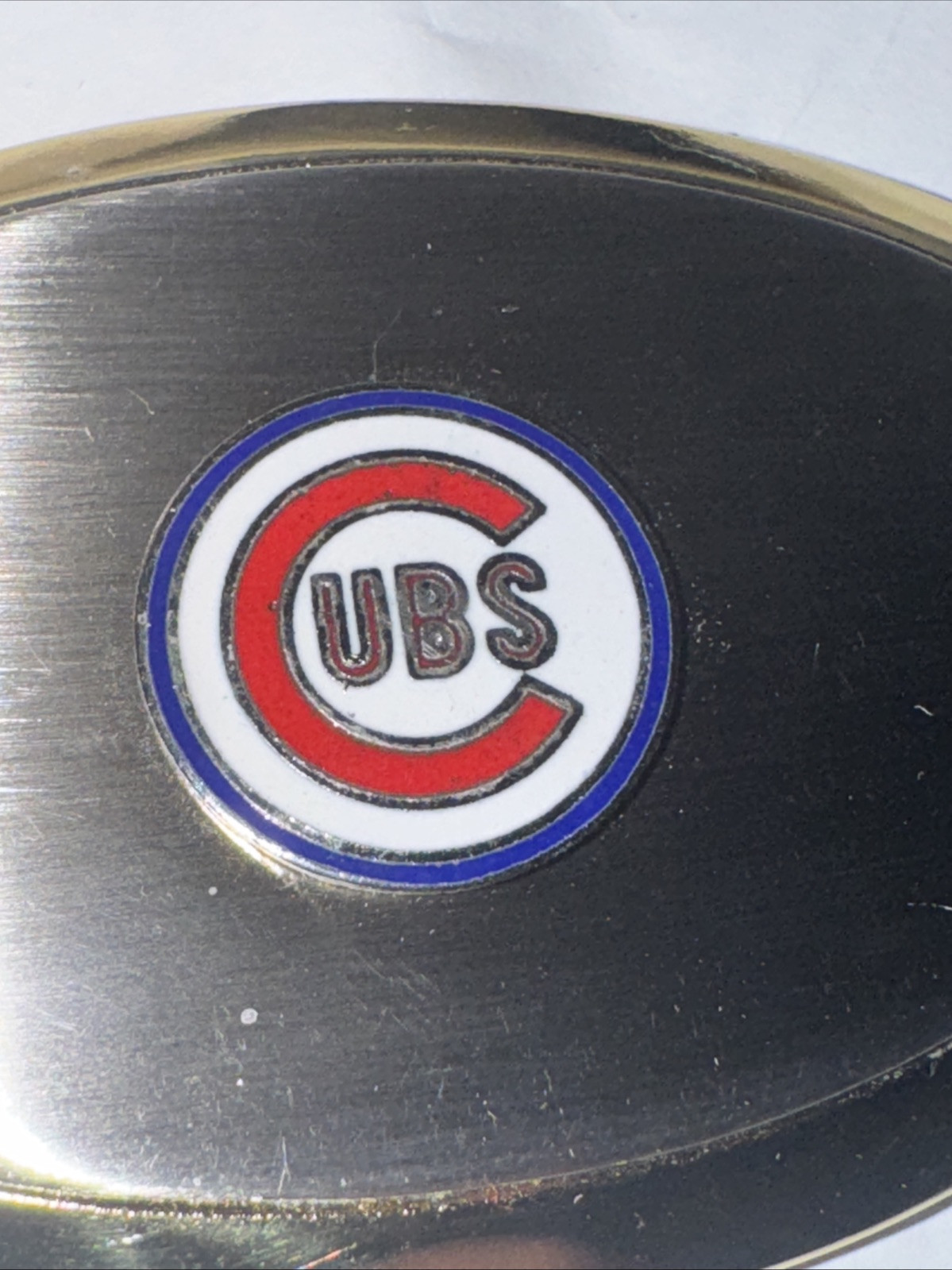 Vintage Cubs Baseball Gold Belt Buckle Rare Free Shipping