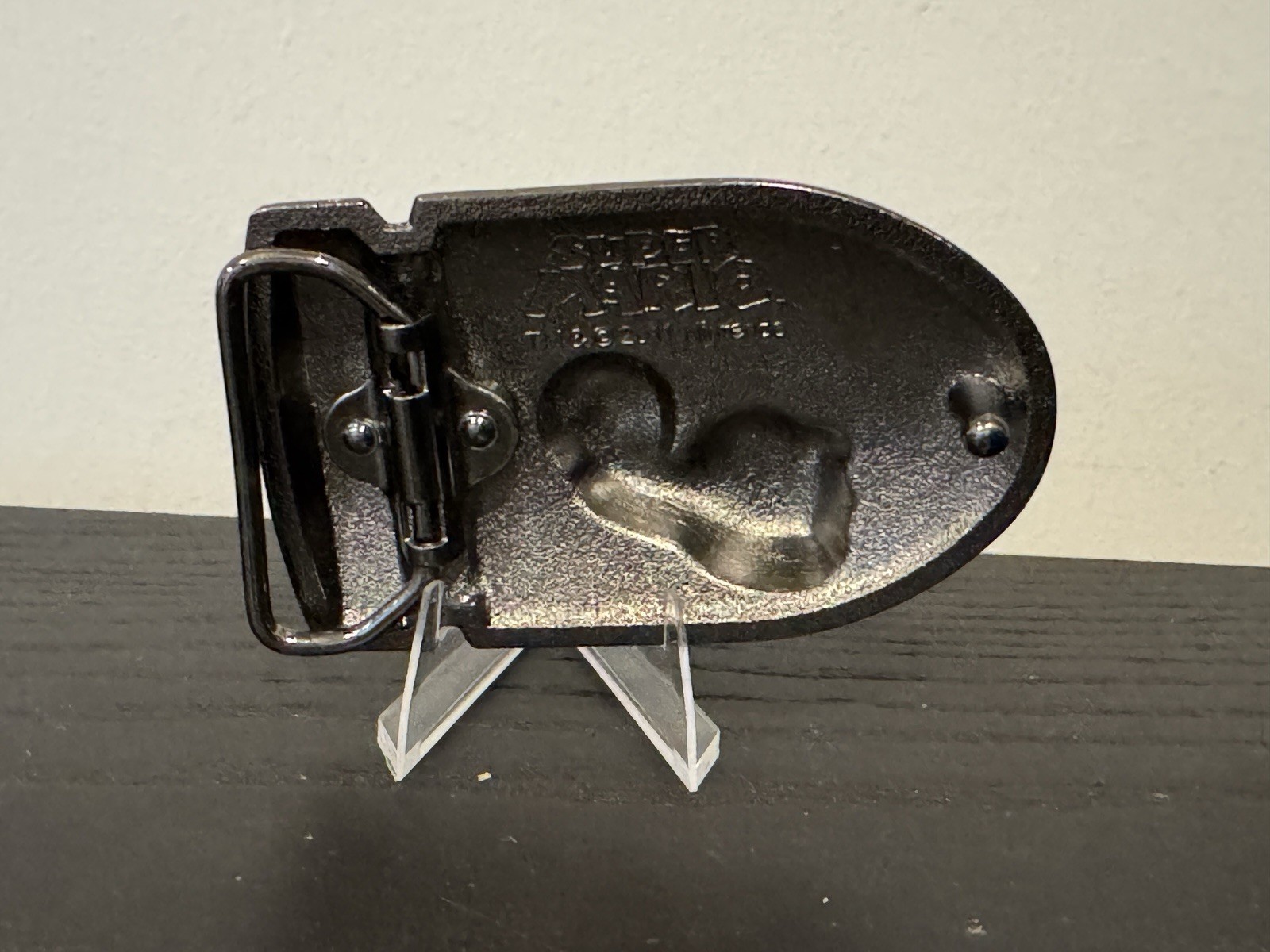 Nintendo Super Mario Bros 3.5” Chrome Metal Bullet Bill Belt Buckle Scratches