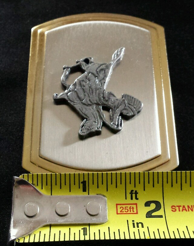 MOUNTED NATIVE AMERICAN WARRIOR HUNTER HORSE BOW & ARROW WESTERN BELT BUCKLE
