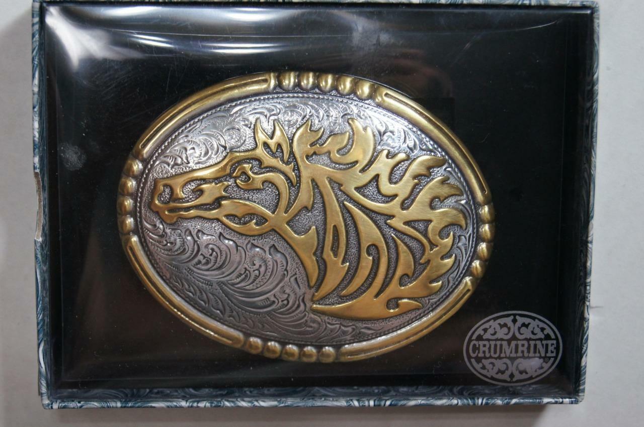 Crumrine Western Belt Buckle Antique Horse Head 38014