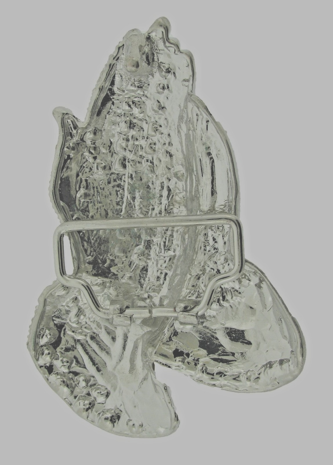 Praying Hands Belt Buckle New Men Women Silver Metal Iced Blinged Style Cowgirl