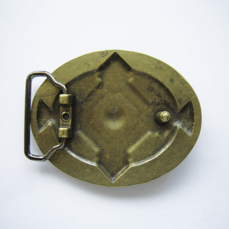 Cross Celtic Knot Oval Southwest Bronze Western Belt Buckle