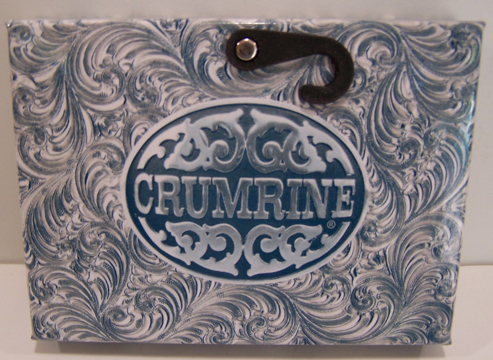 Crumrine Western Belt Buckle Bull Rider Rope Edge Silver Bronze C06150