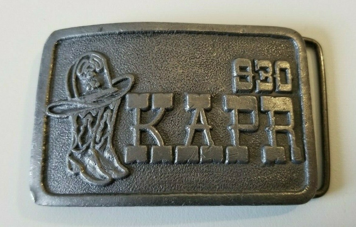 Belt Buckle 930 KAPR Wyoming Studios Art Works Vintage 1976