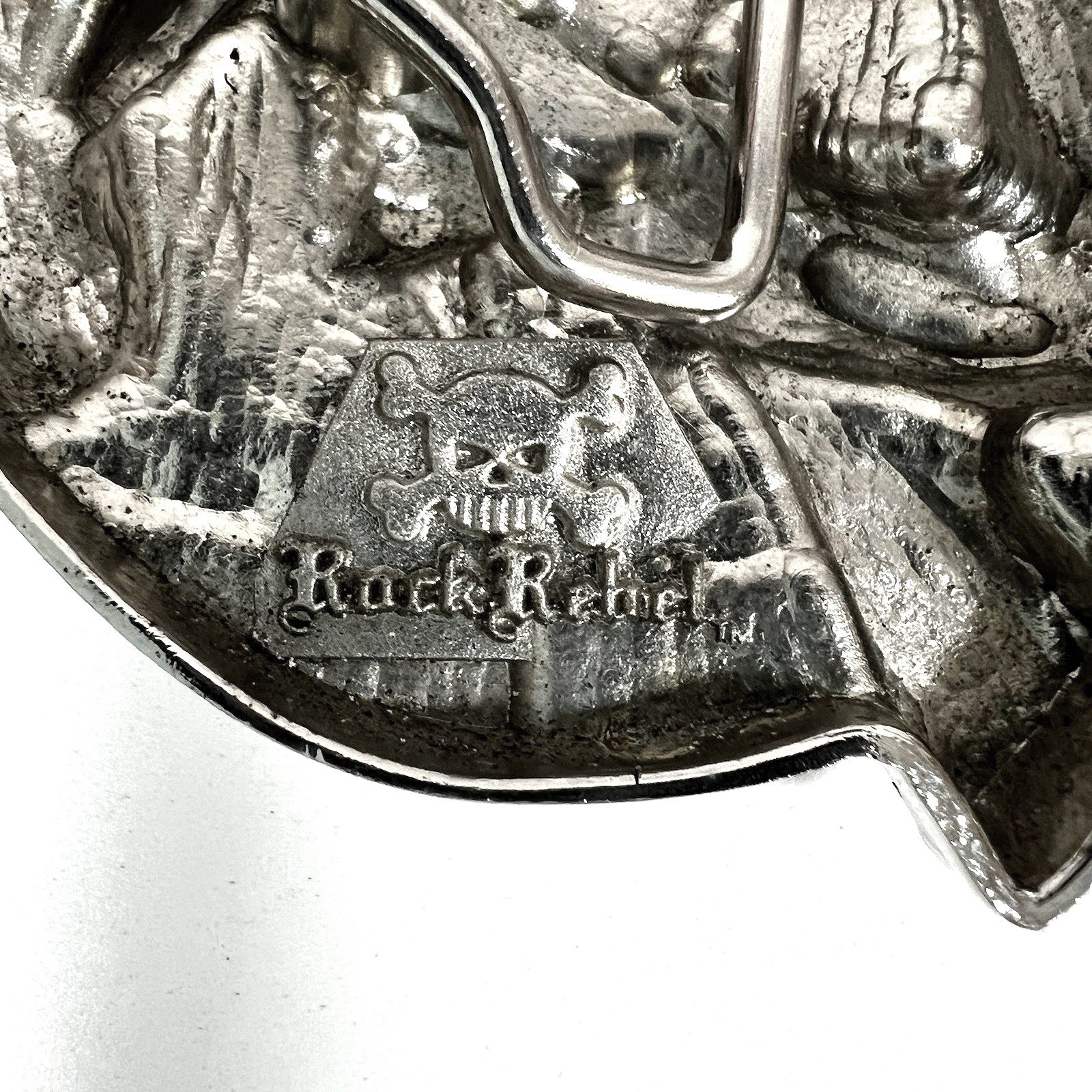 Al Capone Tommy Machine Gun Belt Buckle Silver Pewter Mobster 3D Rock Rebel