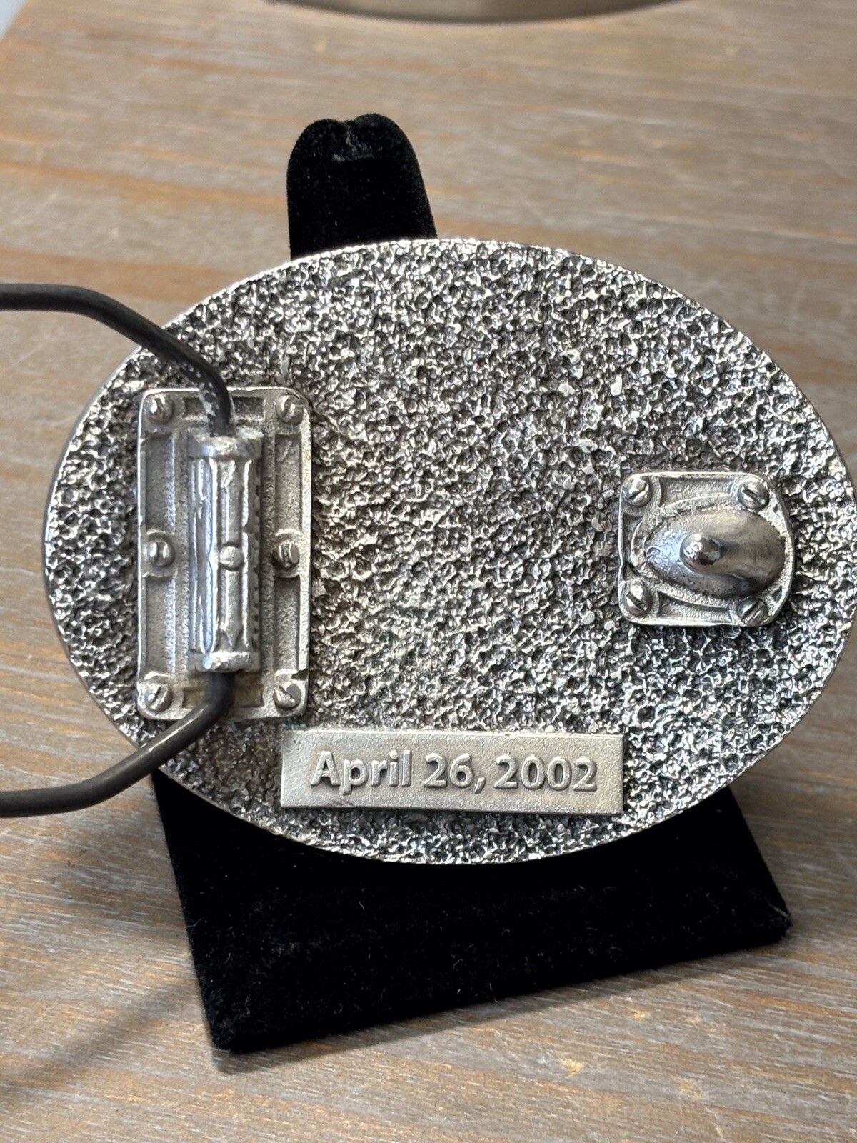 Crawford « W » Texas Belt Buckle Brushed Silver Tone APRIL 26, 2002 ~B35~