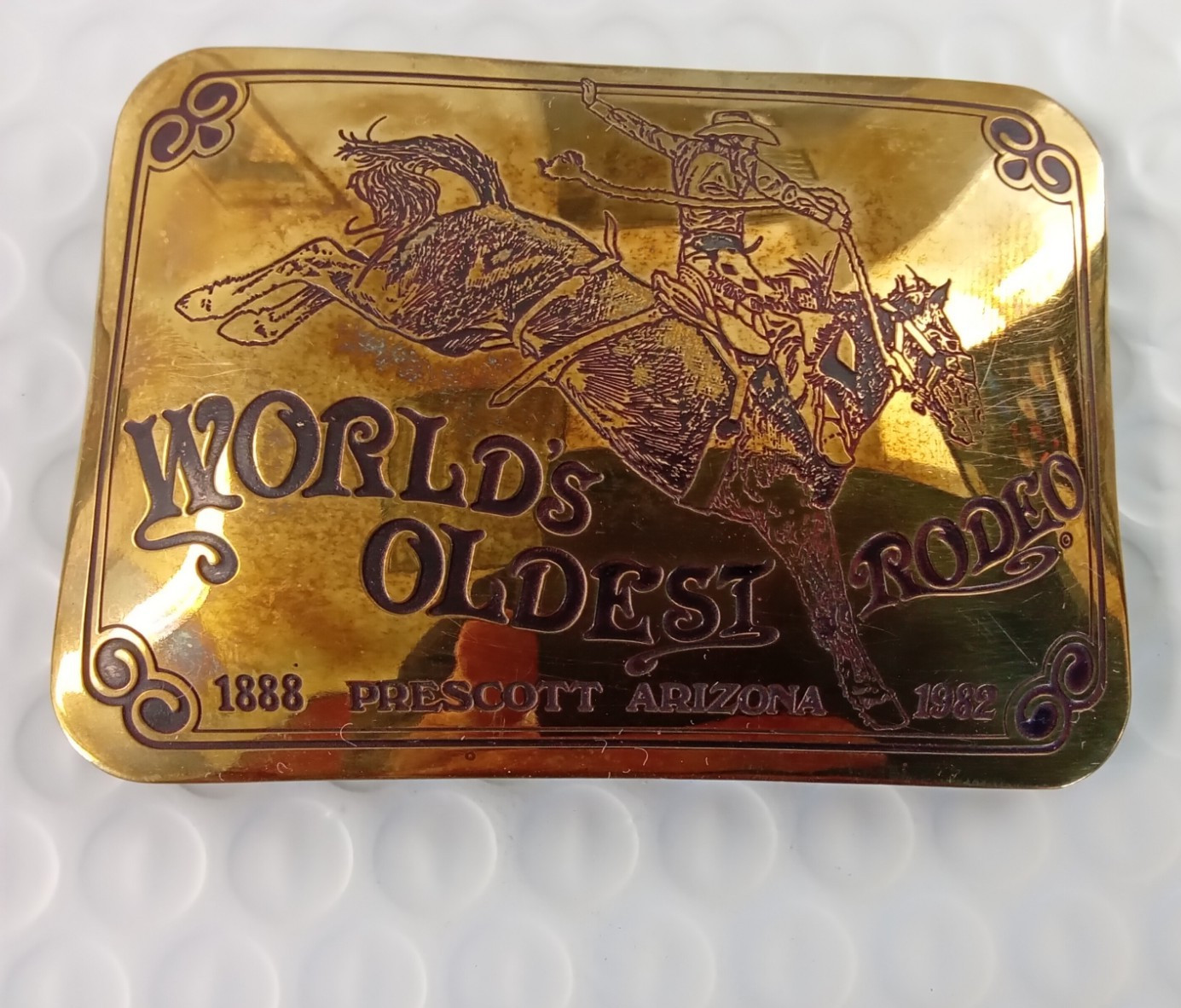 World&rsquo;s Oldest Rodeo Prescott Arizona 1982 Belt Buckle 999/3000