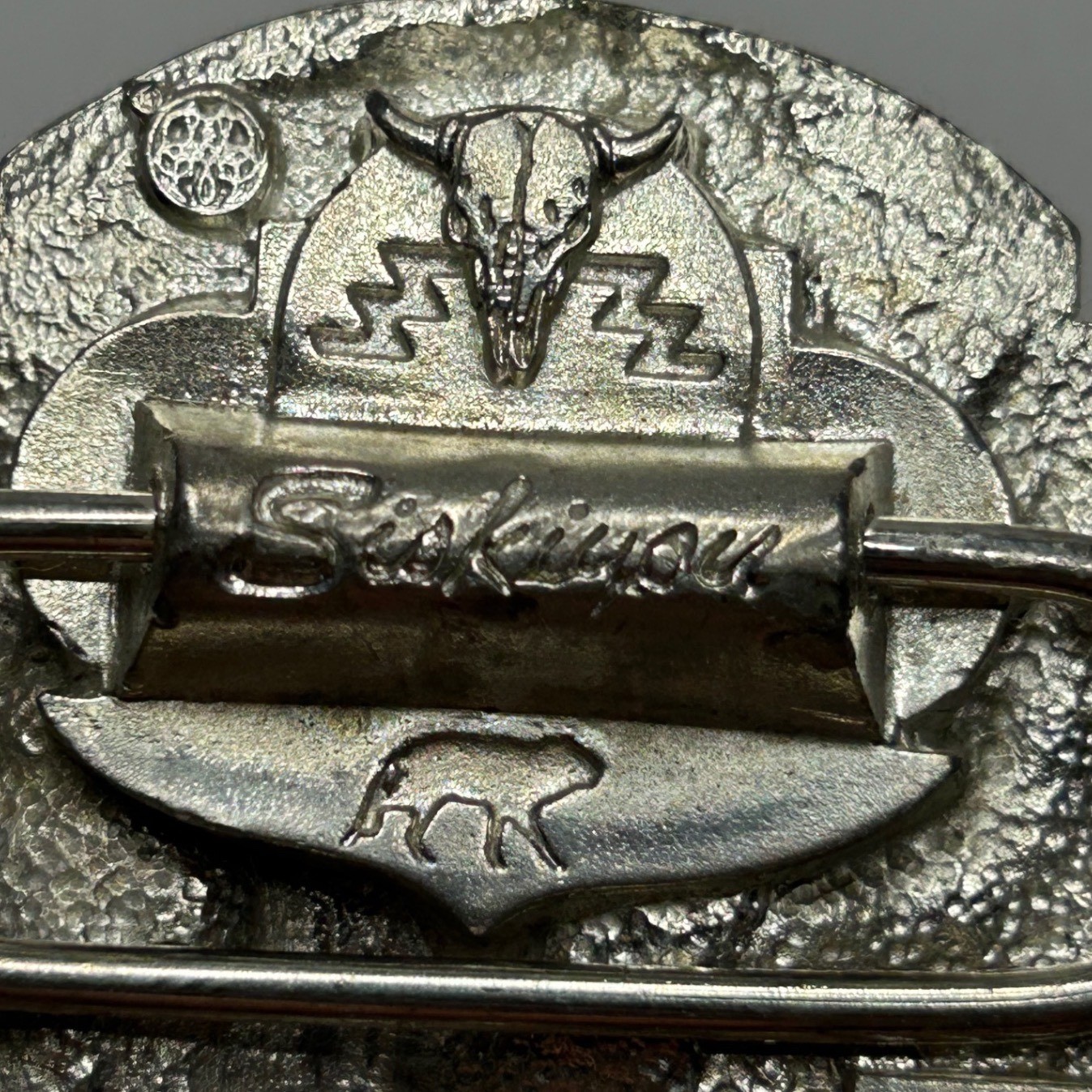 Siskiyou Buckle Co 1995 Eagle Buffalo Nickel Belt Buckle Pewter USA