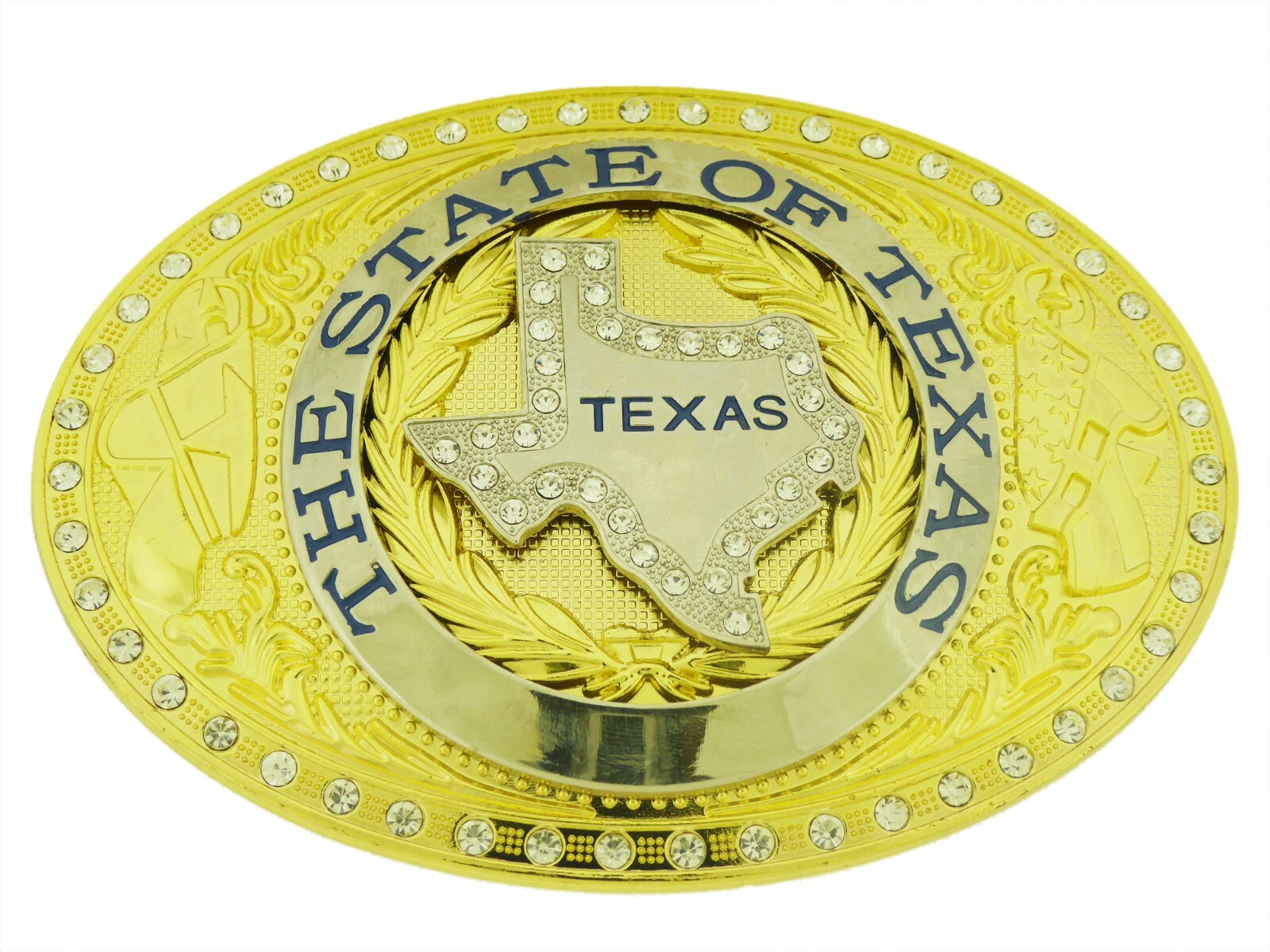 TX Lone Star Belt Buckle Western Rodeo Silver Metal Sherfiff Badge Men Women New