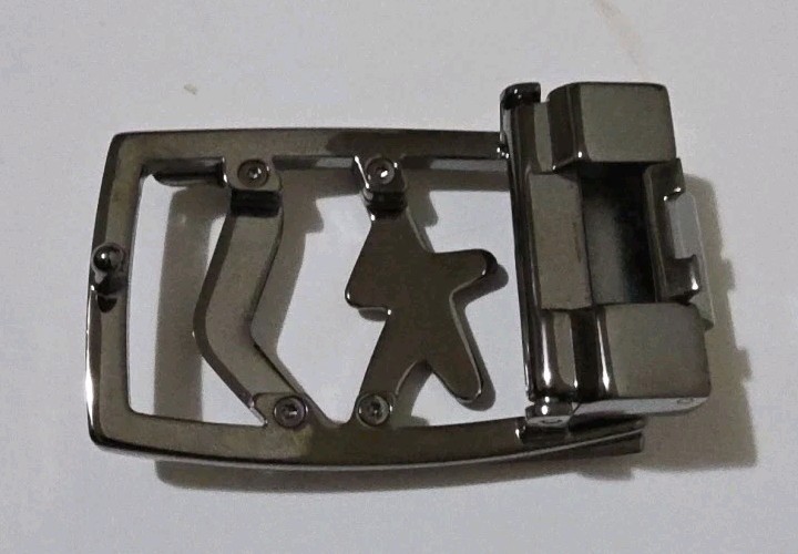 AUTH. SALVATORE FERRAGAMO GUNMETAL SF BELT BUCKLE FOR 1.3&Prime; WIDE BELT STRAP