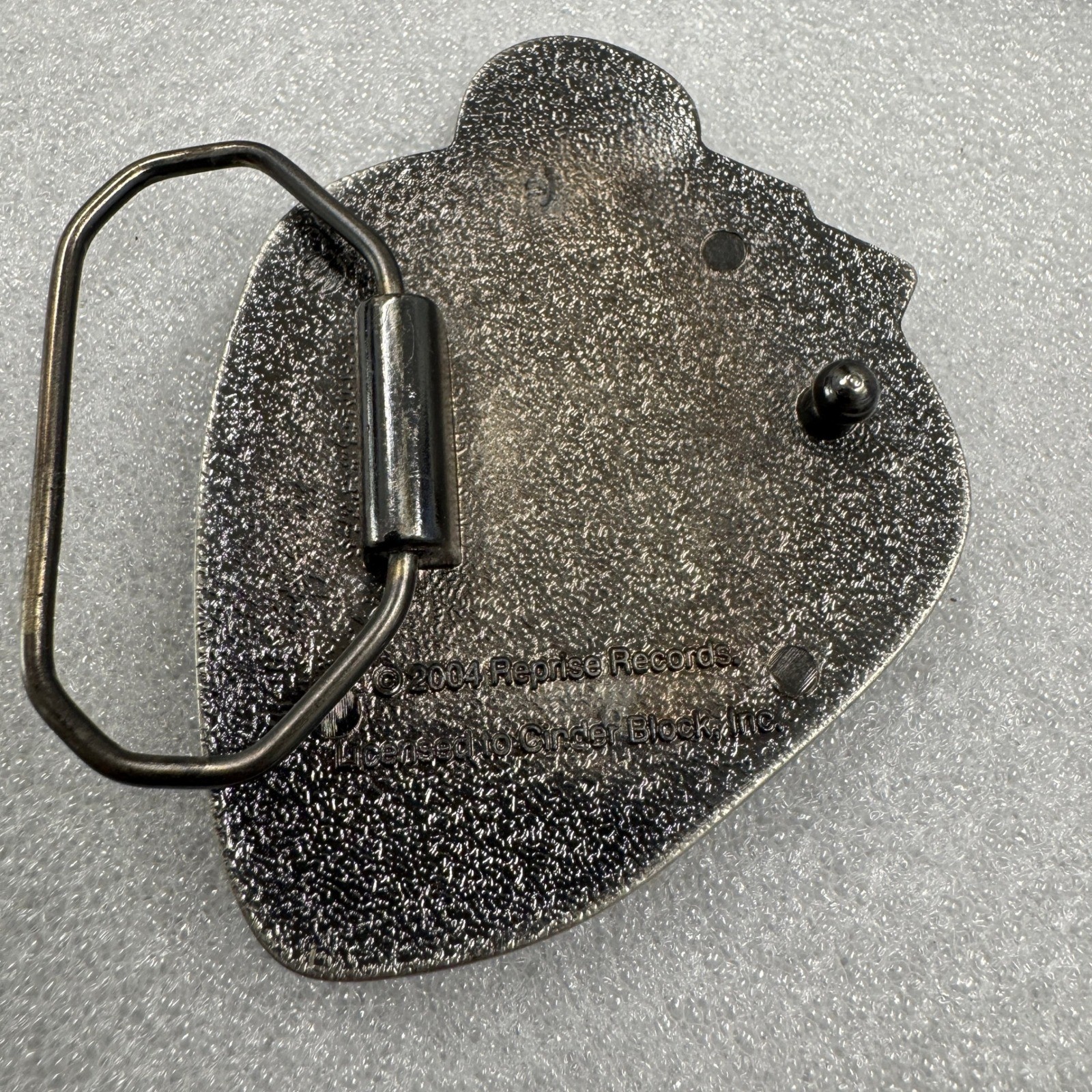2004 Reprise Records Grenade Heart Belt Buckle Licensed Cinder Block Inc