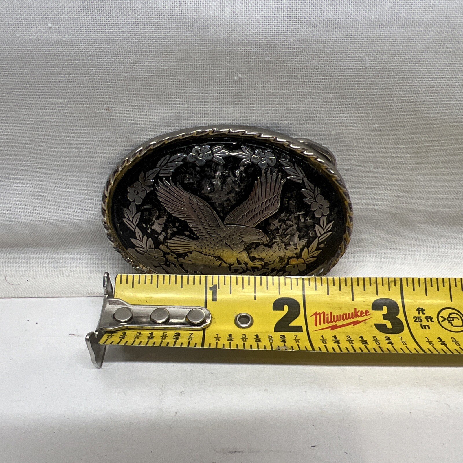 American Bald Eagle Coin Silver Belt Buckle W USA