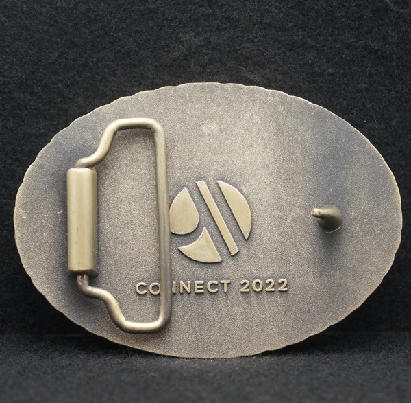 WD09156 REALLY NICE VINTAGE 2022 ****LE**** MOUNTAINS ARTWORK BRASS BELT BUCKLE